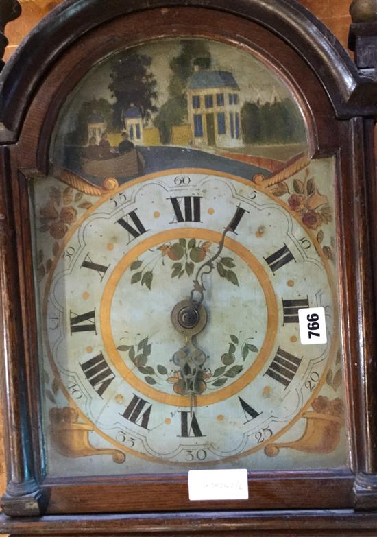 Dutch painted dial wall clock